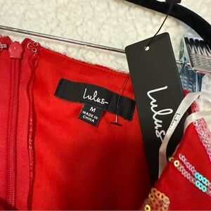 Lulu's Red Sequin Mini Dress